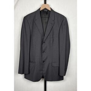 Banana Republic Wool Suit Mens 40R Jacket 32x32 Pants Gray Made in Italy Classic